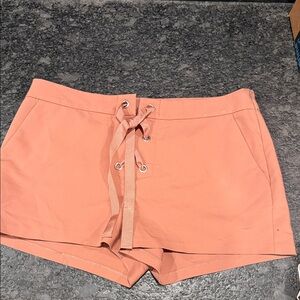 Express Women's Coral High Waist Shorts